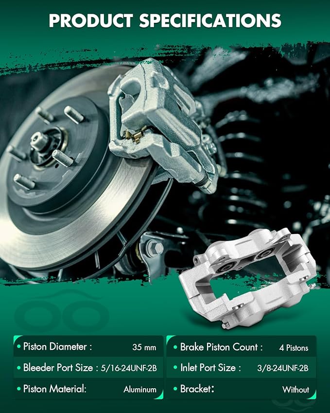 SCITOO 187020 187019 Rear Left & Right Disc Brake Calipers Fit For Chev For Corvette 1965-1967 1969-1982, 4 Pistons