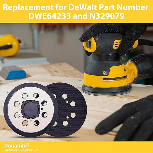 2 Pack 5 Inch Sander Pad Replacement, Metal Sander Backing Pad Compatible with DeWalt DWE6421 DWE6423 DCW210B, Sanding Pad for DWE64233 N329079 Random Orbital Sanders Parts