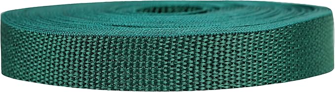 Lightweight Polypropylene Webbing - Poly Strapping for Outdoor DIY Gear Repair, Pet Collars, Crafts – 3/4 Inch by 10, 25, or 50 Yards, Over 20 Colors