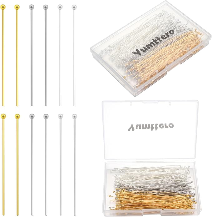 210 Pcs 70mm/2.76 Inch 21 Gauge Ball Pins by Yumttero