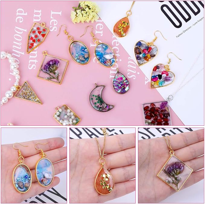 Shynek 60Pcs Hollow Frame Pendants - Image 5