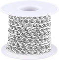 Jishi 16ft Aluminium Curb Chain Roll, Thick Twisted Chain Links, Jewelry Making by Jishi