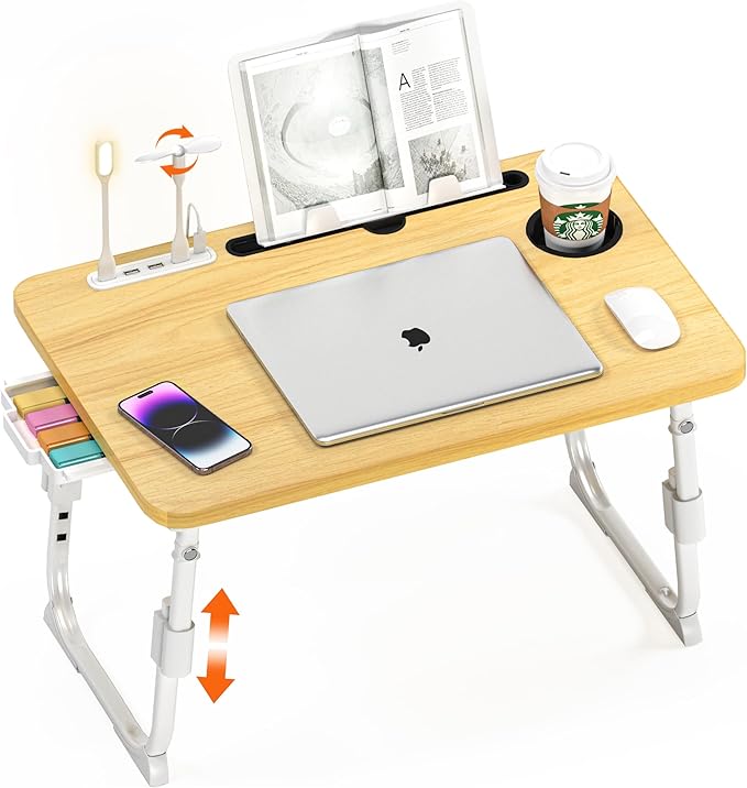 Lap Desk for Bed, Adjustable Laptop Desk by PlayimaginationtodecorateHomeOffice