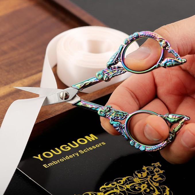 YOUGUOM Sewing Embroidery Scissors – Small Vintage Sharp Detail Shears - Image 5