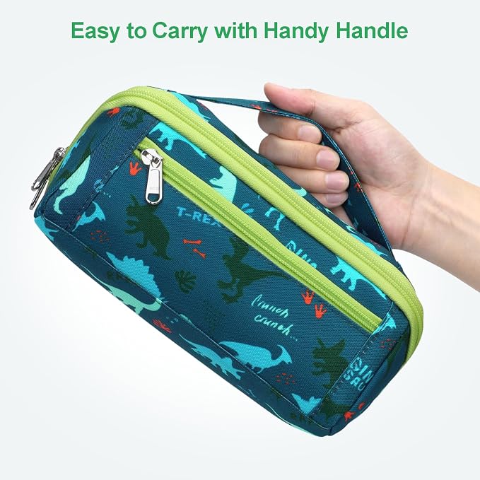 Large Pencil Case for Boys, Durable Pencil Pouch for School, Wide Opening Soft - Image 7