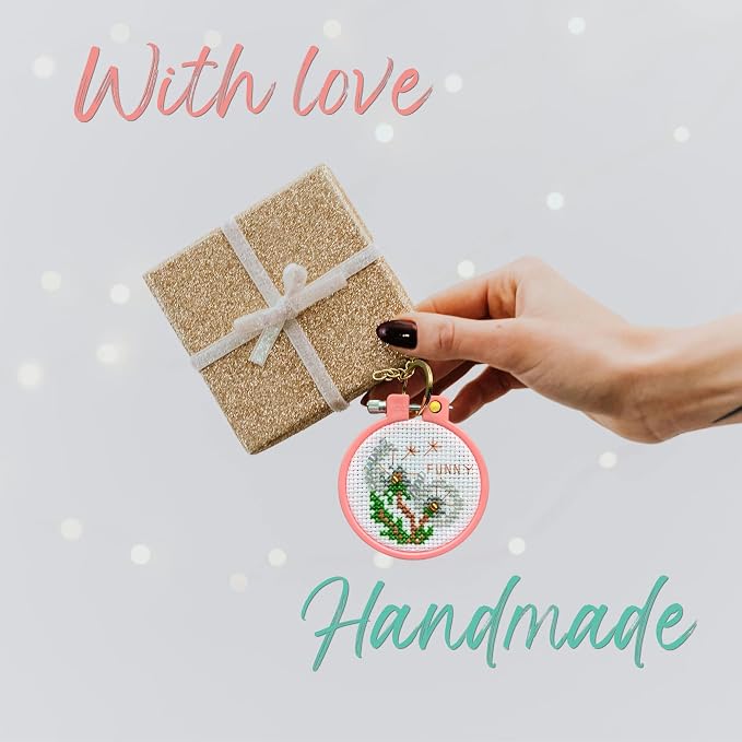 IDDI Embroidery Kit Beginner DIY Keychain Kit, Easy Cross Stitch Kits - Image 5