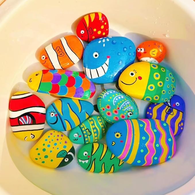18PCS White Painting Rocks, Small Rocks - Image 6