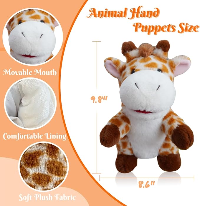 6 Pcs Animal Hand Puppets for Kids - Image 2