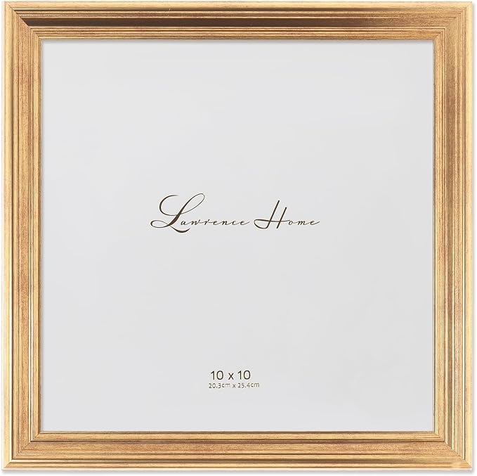 Lawrence Frames 536210 10x10 Sutter Burnished Gold Picture Frame by LawrenceFrames