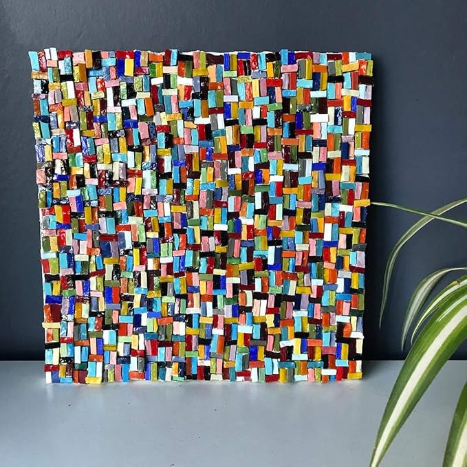 Lanyani 400 Pieces/17.6oz Rectangle Mosaic Tiles Stained Glass - Image 7