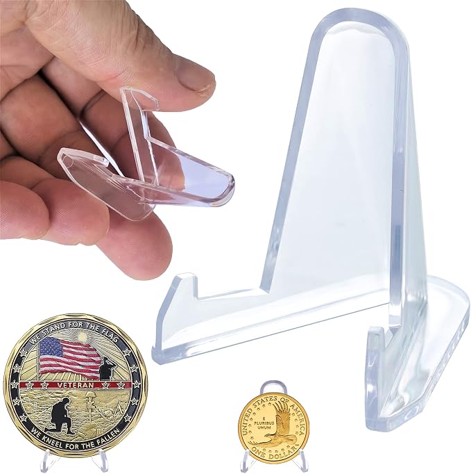 LRANFOW Coin Stand 50 PCS 1.4" Acrylic Stands - Image 7