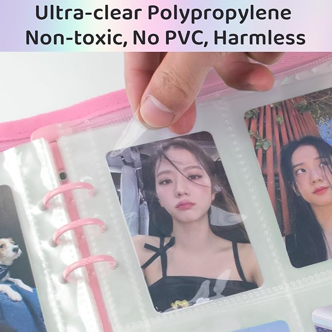 A5 Photocard Binder, K-Pop Korean Pop Photocard Holder Binder Book, 200 Pockets - Image 3