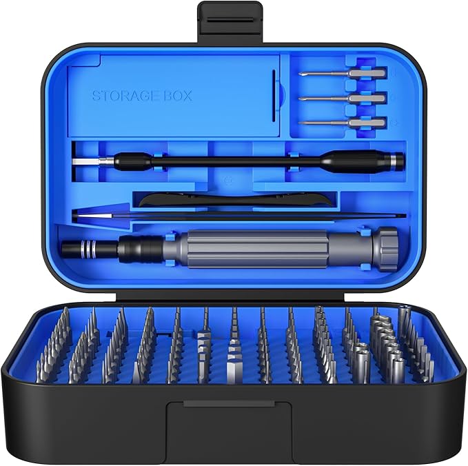 Precision Screwdriver Set, SOONAN 150 in 1 Electronics Tool Kit with 120 Bits Magnetic Screwdriver Set & 30-bit Tool Set Handy Repair Tool for Computer Phone Watch Camera Laptop, Blue