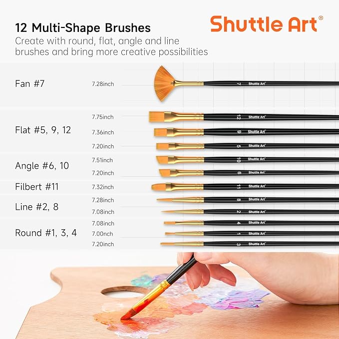 Shuttle Art 80 Colors Acrylic Paint, Acrylic Paint set - Image 9