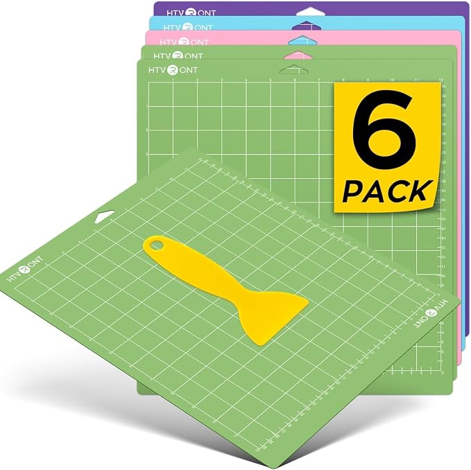 HTVRONT Cutting Mats 12"x12", 4-Grip Variety Compatible by HTVRONT
