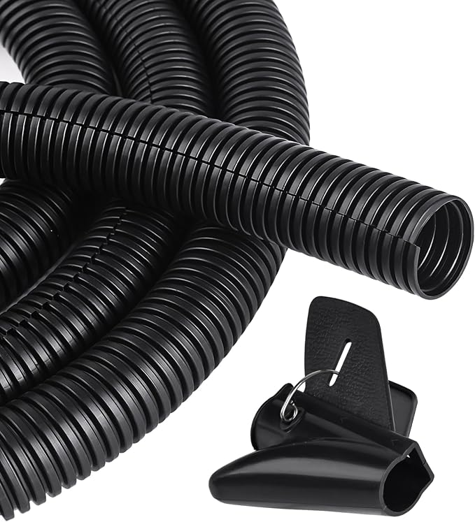 25ft - 1/4 inch Flame Retardant Split Wire Loom Tubing - Flexible Wire Covers by CrocSee