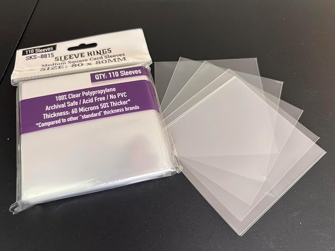 Sleeve Kings Medium Square Card Sleeves 80 X 80 mm - Image 4
