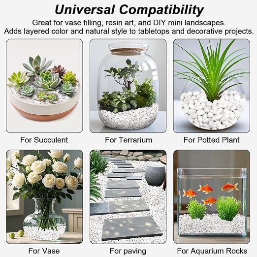Fish Tank Rocks, Landscaping Pebbles, Decorative Ornamental Pebbles Garden - Image 6
