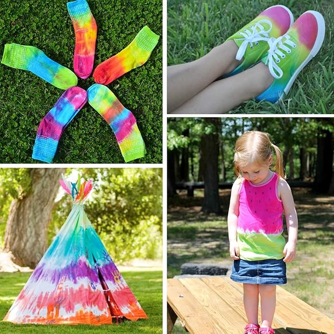 Vanstek Tie Dye Kit, 24 Colors Tie Dye Shirt DIY Fabric Dye - Image 6