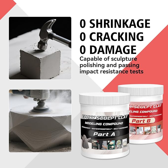 Epoxy Sculpt Clay, Self-Hardening Model Magic Sculpt Epoxy Clay, A&B 2 Part - Image 4