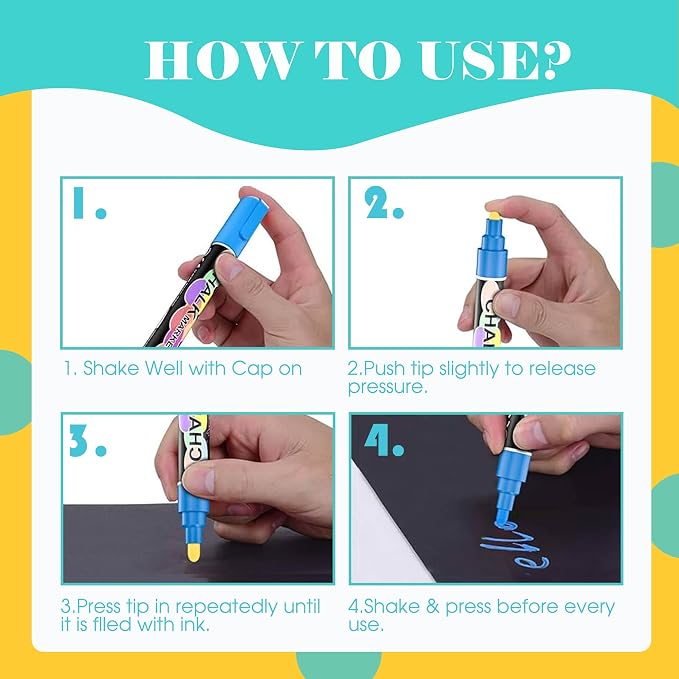 Extra Fine Tip Liquid Chalk Markers - Image 6