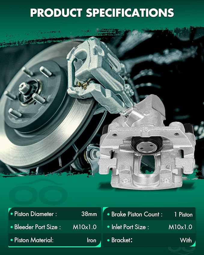 SCITOO 19B2955A Rear Right Disc Brake Caliper Assembly w/Bracket For Mazda For 3,For Volvo For C30/For C70/For S40/For V50