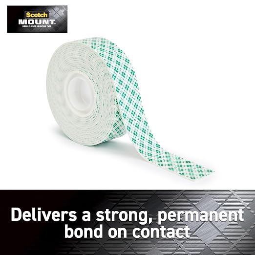 Scotch-Mount Indoor Double-Sided Mounting White Tape, 1 in x 125 in, Features - Image 2