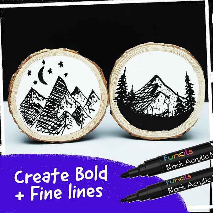 5 Acrylic Black Paint Pen - Image 6