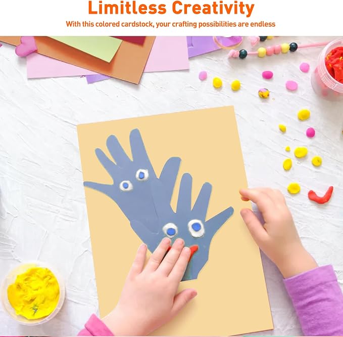 MAXECHO 8.5"x11" Colored Cardstock 32 Sheets, 250gsm/92lb Double-Sided - Image 4