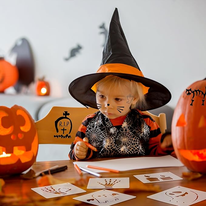 Fainne 100 Pcs 2 Inch Halloween Ghost Stencils Small Stencils - Image 6