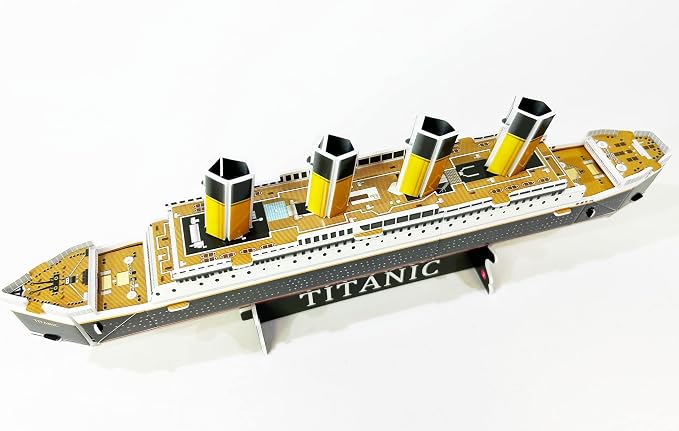 Brick Loot Titanic Ship Paper Craft Kit 3D Puzzle, 30 Piece Ocean Liner Model - Image 2