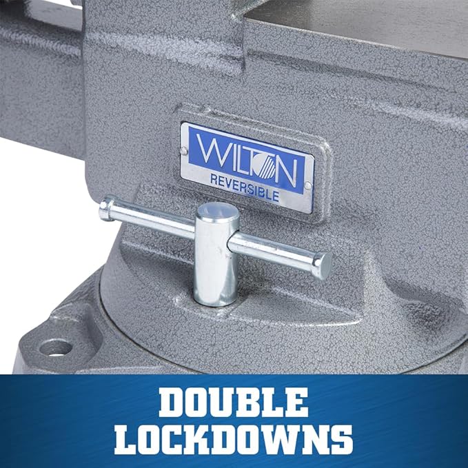 Wilton Reversible Bench Vise, 8" Jaw Width, 9-1/4" & 14-1/2" Jaw Opening, 4-3/4" Throat (Model 4800R)