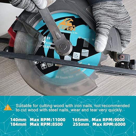 10 Inch Miter/Table Saw Blades 4pcs, 80 Teeth ATB TCT Fine Finish Wood Cutting Circular Saw Blade with 1 Inch Arbor