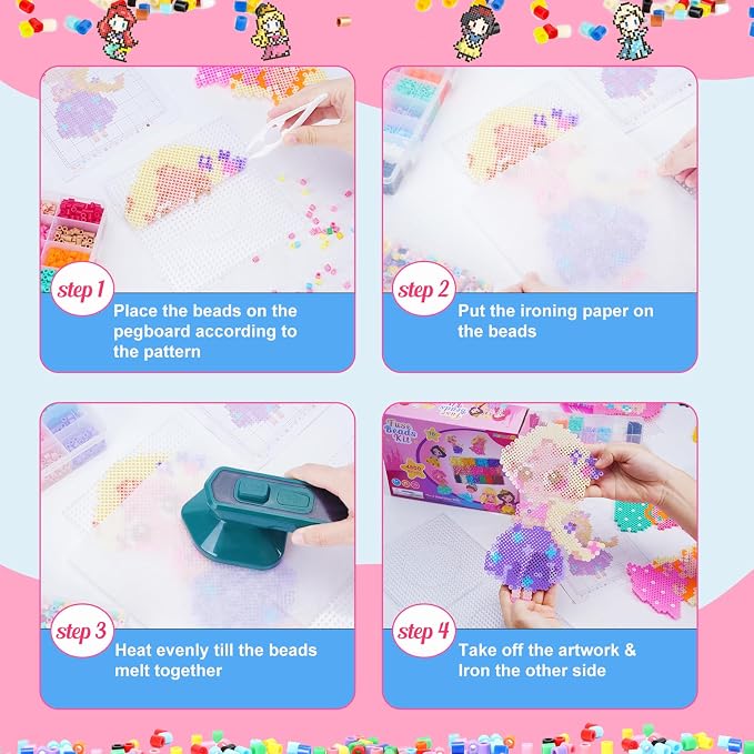 Meland Princess Fuse Beads Craft Kit - Image 6