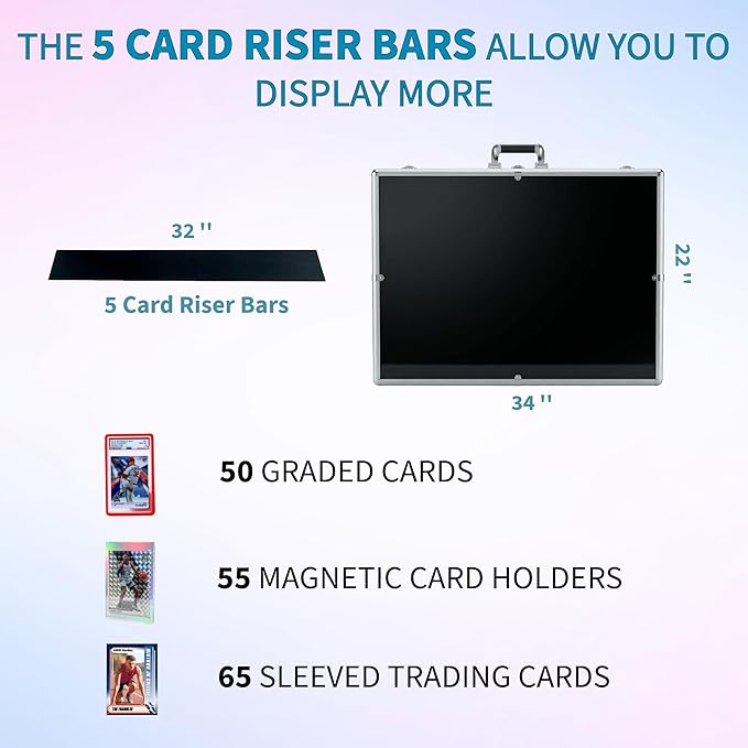 Professional Large Card Display Case | 34 x 22 inches | Tabletop TradeShow - Image 3