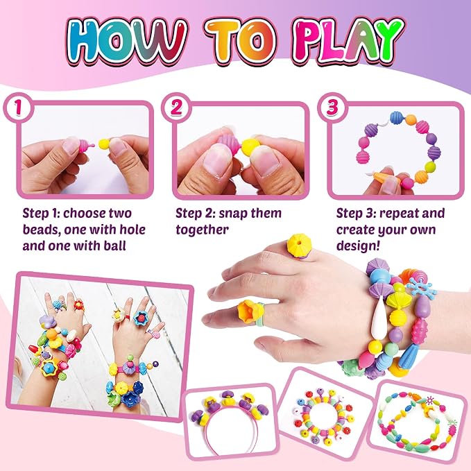 FUNZBO 850pcs Pop Beads - Image 3