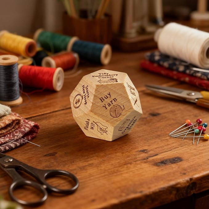 Quilter's Dice, Handmade Wooden Quilting Decision Dice - Image 5