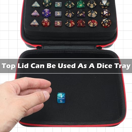 Aoriher 1 Pcs Dice Case with Removable Slotted Tray - Image 6