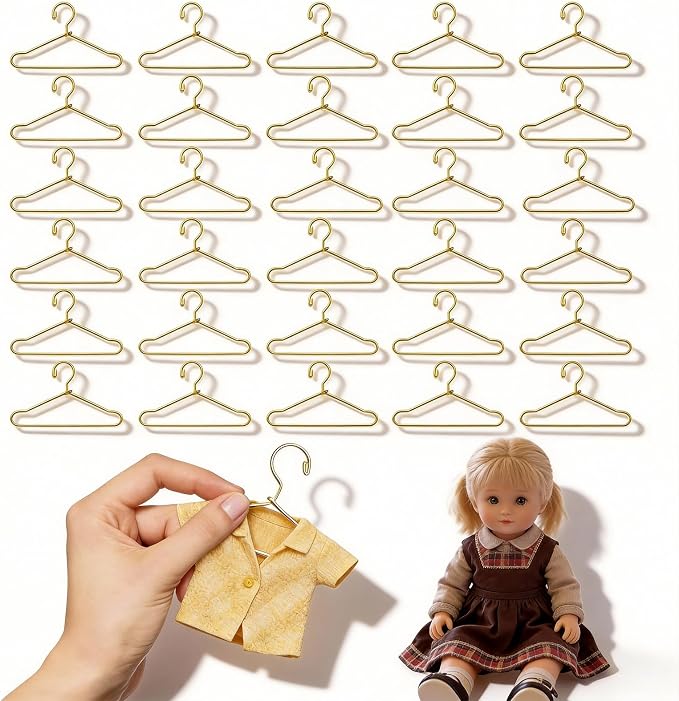 30Pcs Doll Clothes Hangers, Mini Hangers by Unknown