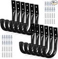Heavy Duty Garage Storage Hooks, 12-piece Bike Hooks for Garage Wall, Utility Garage Hooks, Wall Mount J Hook for Hanging, Large Metal Storage Organizer Tool, Extension Cord Hanger