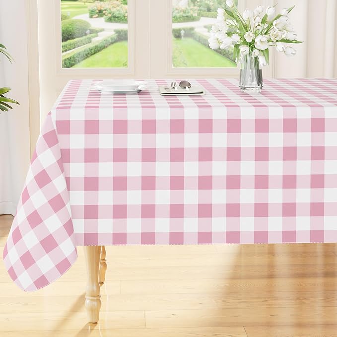 Smiry Rectangle Table Cloth, Waterproof Vinyl Tablecloths by Smiry