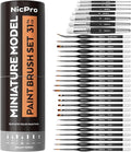 Nicpro Miniature Paint Brushes Drybrush by Nicpro