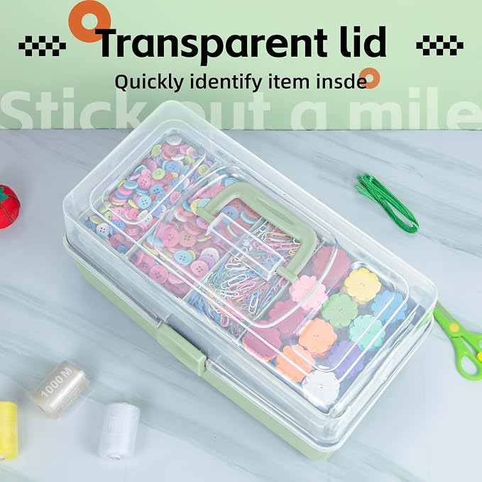 TERGOO 14in 3-Layer Multipurpose Craft Organizers and Storage - Image 5