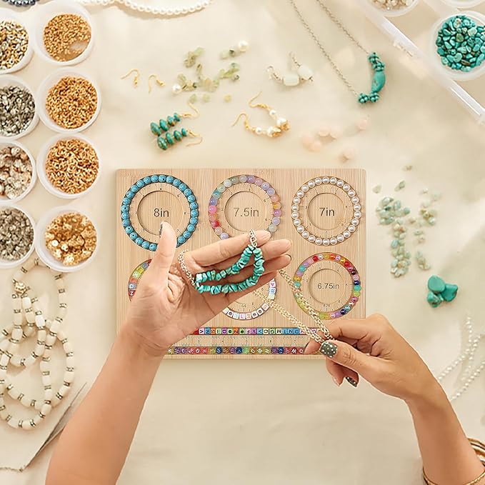 Petoysoso Bead Board for Jewelry Making, Bamboo Beading Board for Jewelry - Image 5