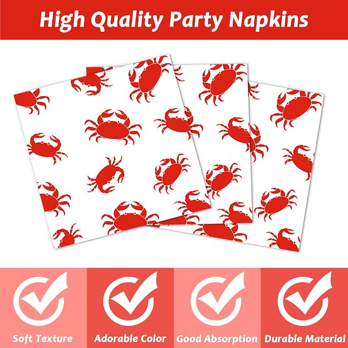 Qyeahkj 100 Pcs Crab Party Decoration Set - Image 4
