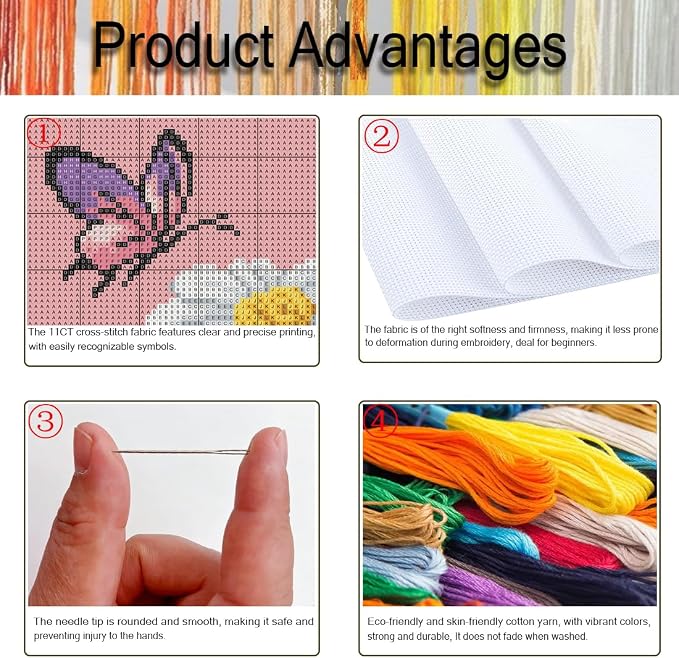 3 Pack Stamped Cross Stitch Kits - Image 4