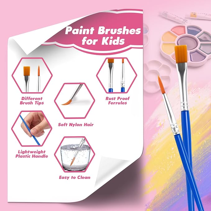 110Pcs Paint Brushes Bulk Small - Image 3