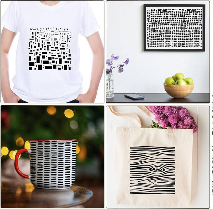 16 Pcs Geometric Stencils, 6x6 Inch Reusable Stencils - Image 3