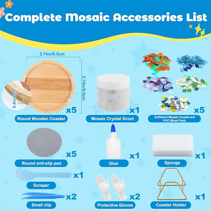 Karidge 5 Sets DIY Mosaic Tiles - Image 2