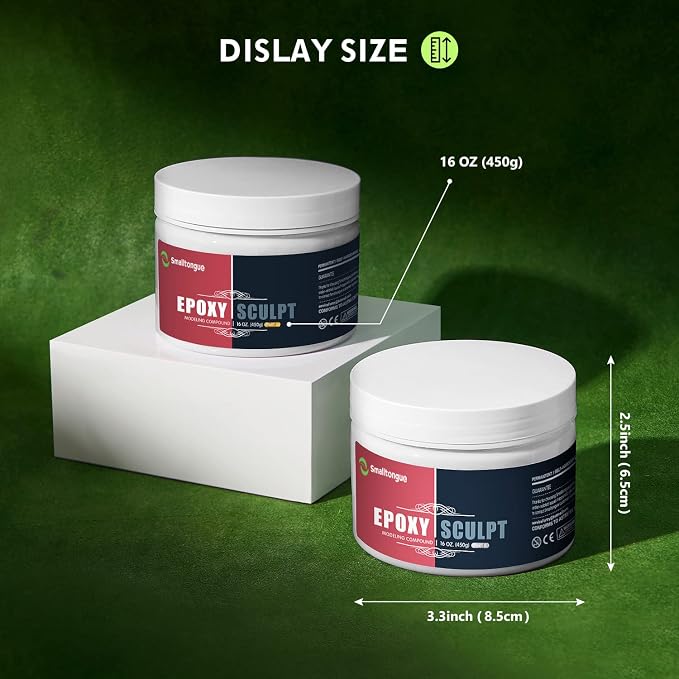 AB Epoxy Sculpt Clay, with Tools, 2 Part Modeling Compound 1 Pound | - Image 2
